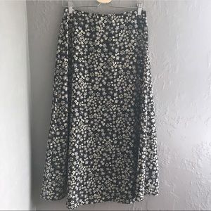 90s Vintage Floral Maxi Skirt Size 11